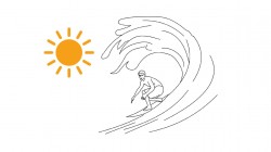 Le surfeur doit se protéger du soleil... mais pas avec n'importe quoi !