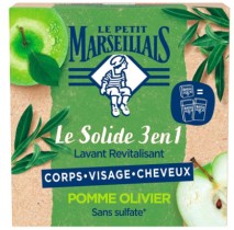 Le solide 3 en 1 Le Petit Marseillais, un syndet aux pommes plutôt bonne poire !