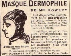 L’utilisation du masque de toilette de Mme Rowley ou la promesse de ne plus avoir à se servir de cosmétiques…